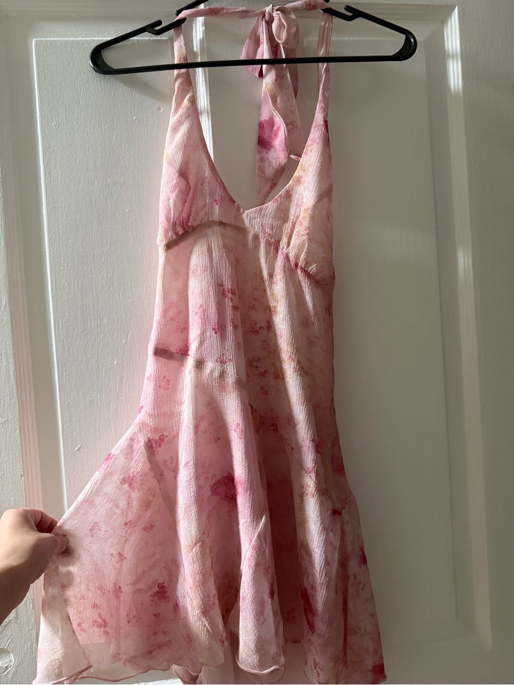 Princess Polly Pink Floral Halter Mini Dress